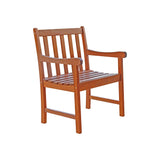 Malibu Outdoor Wood Garden Armchair