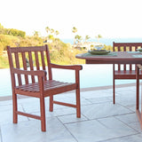 Malibu Outdoor Wood Garden Armchair