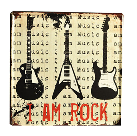 Metal Wall Art Modern Art Painting For Home Decor Hang Abstract Rock Guitar