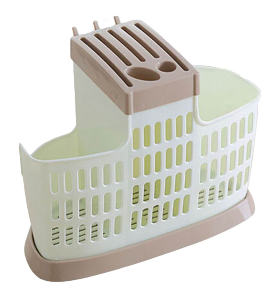 Creative Knife Rack/Holder/Storage Knife Blocks for Kitchen, Khaki&White