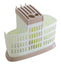 Creative Knife Rack/Holder/Storage Knife Blocks for Kitchen, Khaki&White