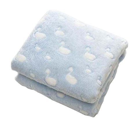 [Blue] Coral Velvet Throw Blanket Couch Sofa Blanket Lovely Baby Blanket