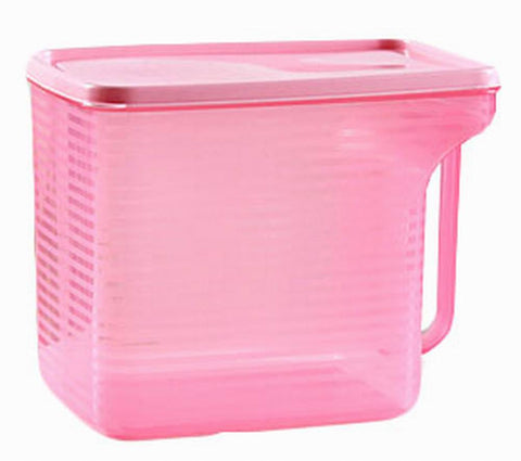 Set of 2 Practical Kitchen Storage Bins Cereals/Snacks Storage Canisters, Pink