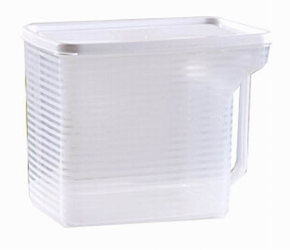 Set of 2 Practical Kitchen Storage Bins Cereals/Snacks Storage Canisters, White