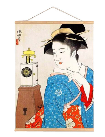 Ukiyo-E Style Painting Living Room Bedroom Restaurant Fabric Decoration, N1