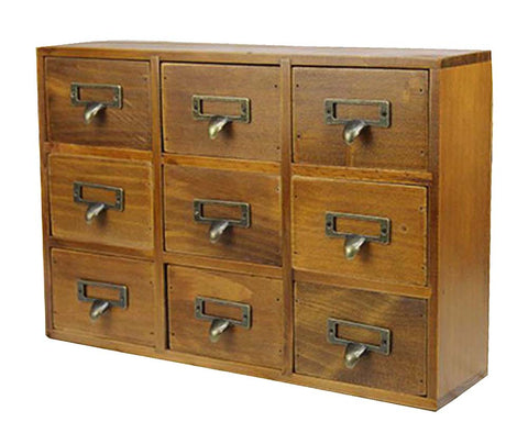 Lovely Elagant Natural Wood Storage Chests Receive Container With Nine Drawer