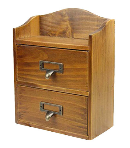 Small Lovely Natural Wood Storage Chests Desktop Container Storage Cabinet
