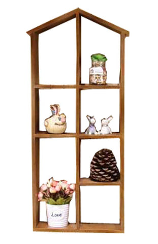 Classical Natural Wood Wall Hanging Storage Shelves Storage Racks