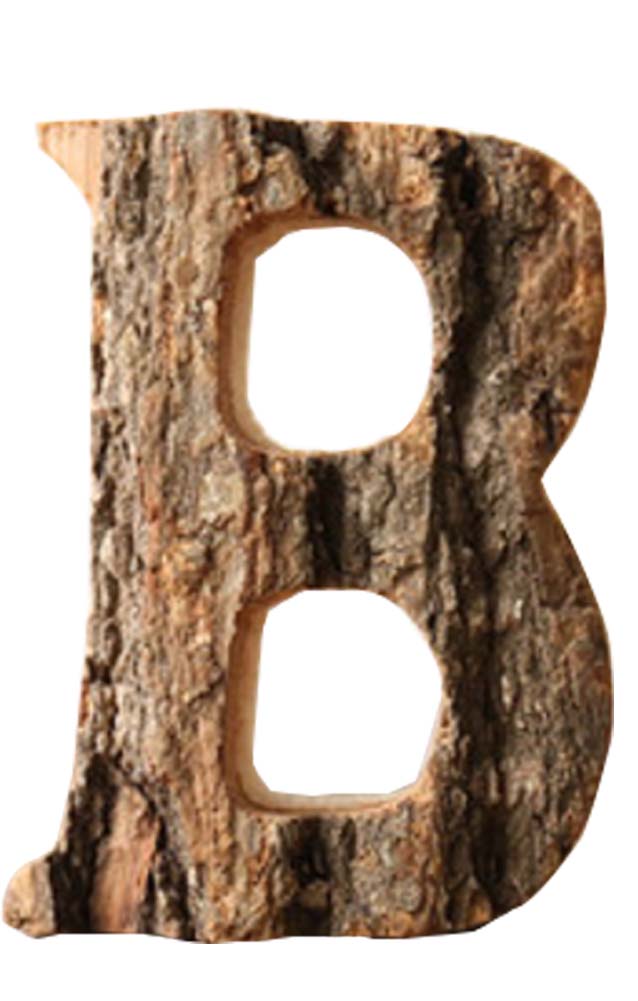 Wooden Letter 'B' Hanging Sign Wood Alphabet Decoration