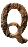 Wooden Letter 'Q' Hanging Sign Window display Home Decoration Props