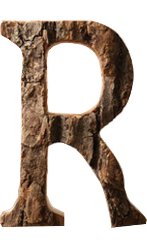Wooden Letter 'R' Hanging Sign Wood Alphabet Decoration Retro Soft Decoration