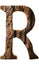 Wooden Letter 'R' Hanging Sign Wood Alphabet Decoration Retro Soft Decoration