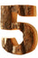 The Number 5 Wooden FiguresDecoration Shop/Nome Decoration