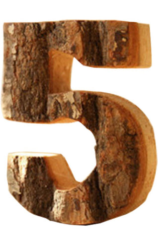 The Number 5 Wooden FiguresDecoration Shop/Nome Decoration