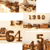 The Number 6 Wood Wall Ornament Digital Decoration For Wedding Party