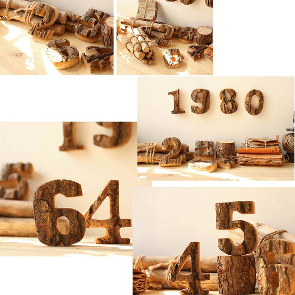 The Number 8 Wooden FiguresDecoration Window Display Hanging Wall Deco ...