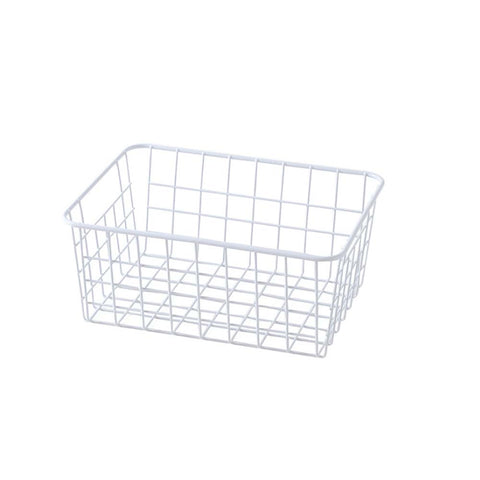 Wrought Iron Desktop Storage Basket Bathroom /Kitchen Storage Basket