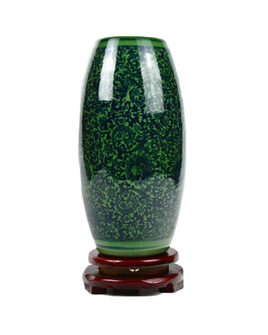 Unique Ceramic Flower Vase, Retro Decorative Vase for Home-Green