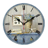 10" Retro Rural Style Wall Clock Silence Decent Decor Hanging Clock, A