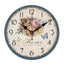 10" Retro Rural Style Wall Clock Silence Decent Decor Hanging Clock, B