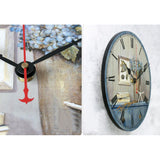 10" Retro Rural Style Wall Clock Silence Decent Decor Hanging Clock, E