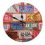 14" Retro Unique Wooden Wall Clock Decor Silence Hanging Clock, #09