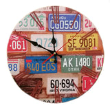 14" Retro Unique Wooden Wall Clock Decor Silence Hanging Clock, #09