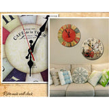 14" Retro Unique Wooden Wall Clock Decor Silence Hanging Clock, #11