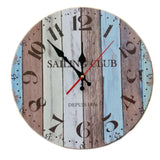 14" Retro Unique Wooden Wall Clock Decor Silence Hanging Clock, #15