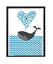 Nordic Small Fresh Wall Painting Decorative UnFramed Art Picture For Home, Whale
