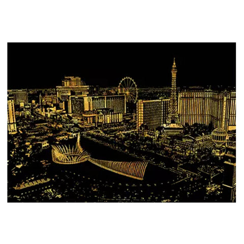 Las Vegas: The New DIY Creative Scratch Night View Game Draw