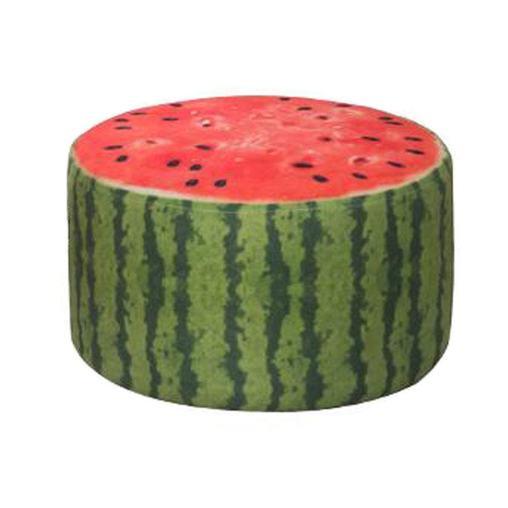 Household Creative Round Stool Sofa Footrest Stools with Detachable Cover, Watermelon