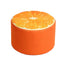 Household Creative Round Stool Sofa Footrest Stools with Detachable Cover, Orange