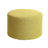 Household Creative Round Stool Sofa Footrest Stools with Detachable Cover, Green