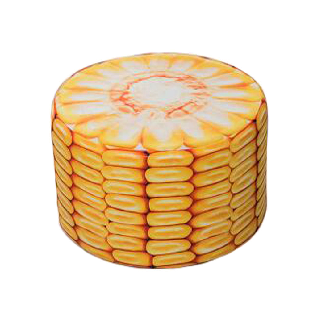 Household Creative Round Stool Sofa Footrest Stools with Detachable Cover, Corn