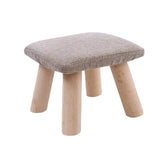 Durable Stool Footstool Bench Seat Foot Rest Ottoman Detachable Cover, 4 Legs, B