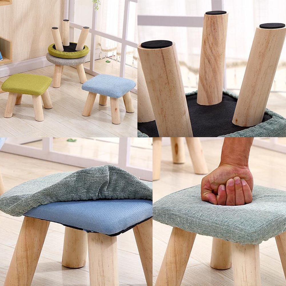 Durable Stool Footstool Bench Seat Foot Rest Ottoman Detachable Cover,–  Qolture