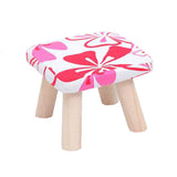 Household Stool Footstool Bench Seat Foot Rest Ottoman Detachable Cover, 4 Legs, C