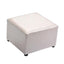 Fashionable Square Faux Leather Modern Small Stool Table Stool Sofa Pier Ottoman Stool, Beige