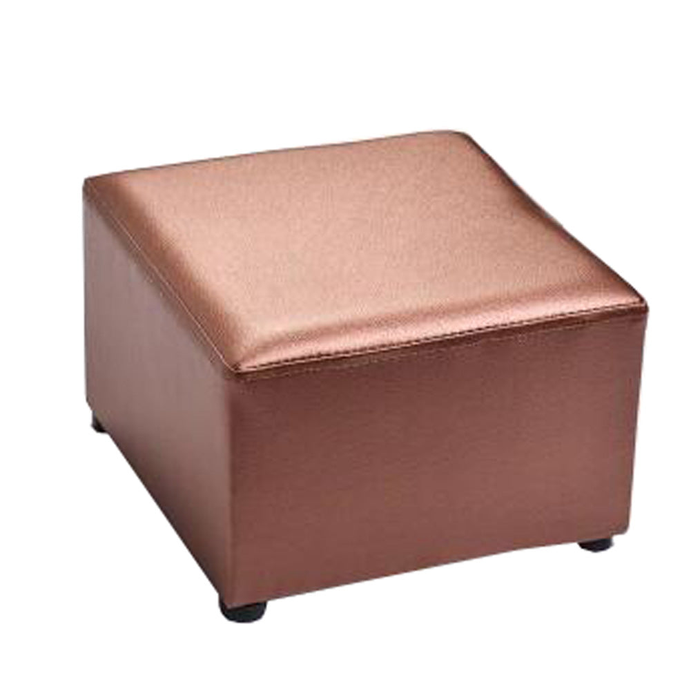 Modern Small Faux PU Leather Footstool Ottoman Footrest Stool Seat Chair Foot  Stool,Brown 