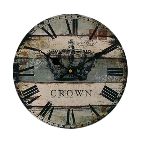 Large Wall Clock Mute Quartz Clock  14"  Crown