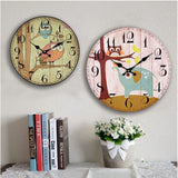 Creative Living Room Decorative  Colorful Silent Round Wall Clocks 14"