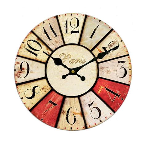 Retro Clock Decorative Mute Wall Clock Quartz Clock 14"