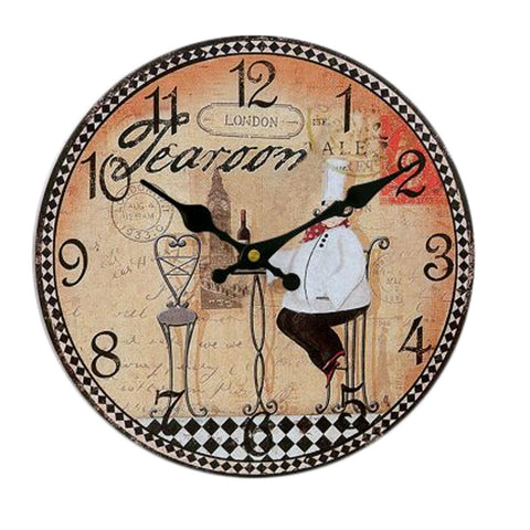 Art Deco Clock Quartz Clock  Large Wall Clock Mute Wall Clock 14"