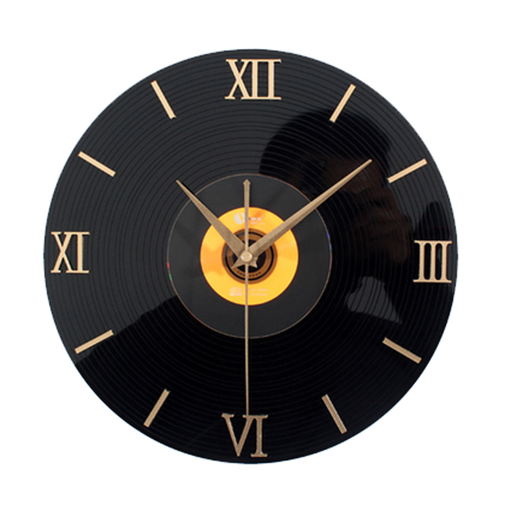 Retro 3D CD Style Nostalgia Wall Clock 12" Orange