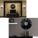 12" Retro 3D CD Style Nostalgia Wall Clock Black