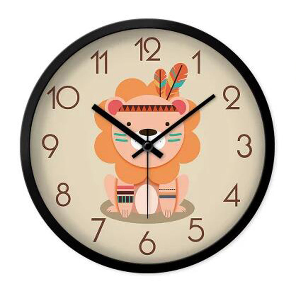 Lovely Cartoon Circular Personality Clock Living Room Decorative Silent Round Wall Clocks, NO.1