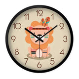 Lovely Cartoon Circular Personality Clock Living Room Decorative Silent Round Wall Clocks, NO.1