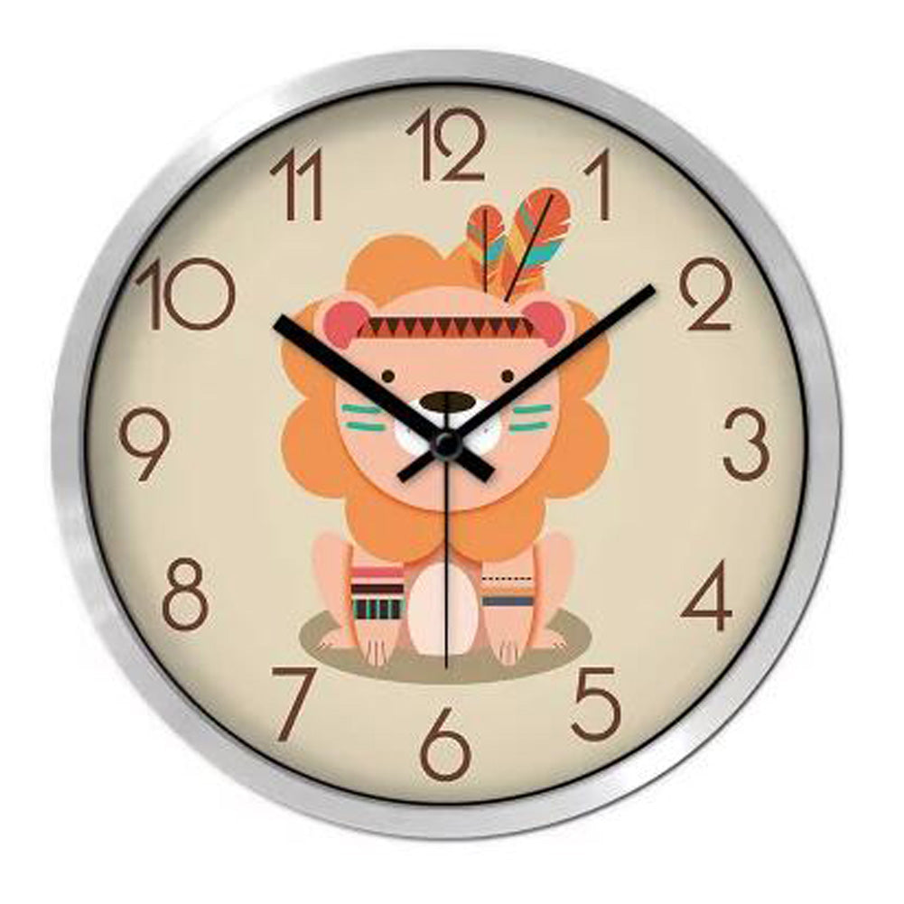 Lovely Cartoon Circular Personality Clock Living Room Decorative Silent Round Wall Clocks, NO.3