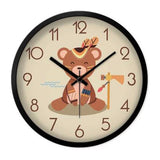 Lovely Cartoon Circular Personality Clock Living Room Decorative Silent Round Wall Clocks, NO.7